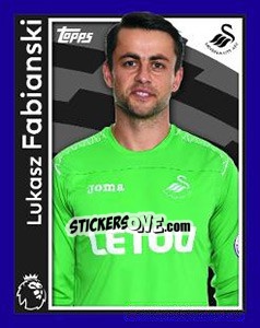 Sticker Lukasz Fabianski - Premier League Inglese 2017-2018 - Topps