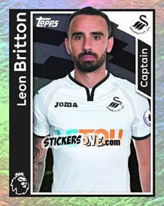 Cromo Leon Britton - Premier League Inglese 2017-2018 - Topps