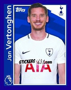Sticker Jan Vertonghen - Premier League Inglese 2017-2018 - Topps