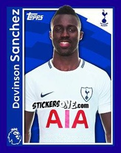 Sticker Davinson Sanchez - Premier League Inglese 2017-2018 n. 272 - Topps