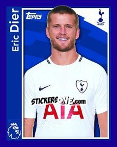 Sticker Eric Dier - Premier League Inglese 2017-2018 n. 274 - Topps