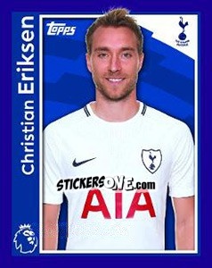 Figurina Christian Eriksen - Premier League Inglese 2017-2018 - Topps