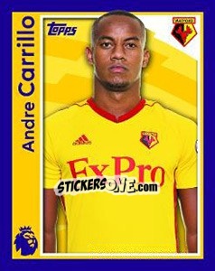Sticker Andre Carrillo - Premier League Inglese 2017-2018 n. 291 - Topps