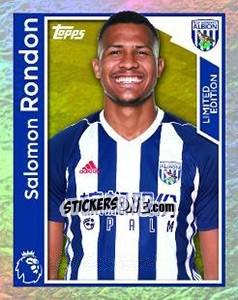 Sticker Salomon Rondon - Premier League Inglese 2017-2018 n. 309LE - Topps
