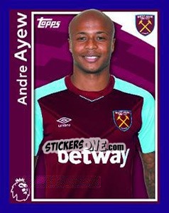 Figurina Andre Ayew - Premier League Inglese 2017-2018 - Topps