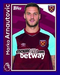 Sticker Marko Arnautovic - Premier League Inglese 2017-2018 n. 322 - Topps