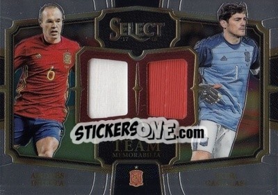 Sticker Andres Iniesta / Iker Casillas - Select Soccer 2017-2018 n. DT-IC - Panini