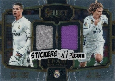 Sticker Luka Modric / Cristiano Ronaldo - Select Soccer 2017-2018 n. DT-MR - Panini