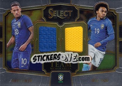 Sticker Neymar Jr / Willian - Select Soccer 2017-2018 n. DT-NW - Panini