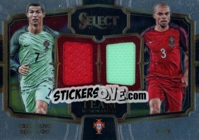 Sticker Cristiano Ronaldo / Pepe - Select Soccer 2017-2018 n. DT-RP - Panini