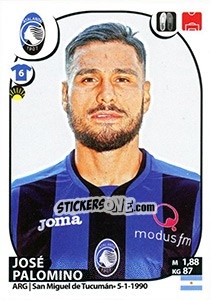 Figurina José Palomino - Calciatori 2017-2018 - Panini