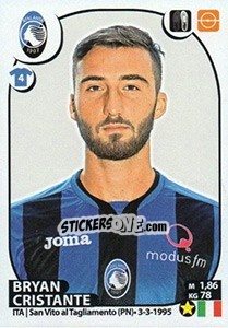Sticker Bryan Cristante - Calciatori 2017-2018 - Panini