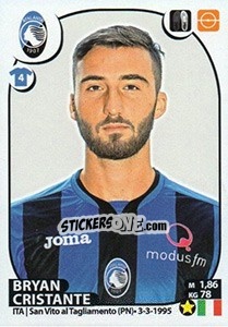 Sticker Bryan Cristante - Calciatori 2017-2018 n. 19 - Panini