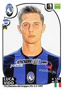 Sticker Luca Vido - Calciatori 2017-2018 - Panini