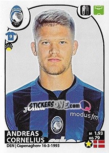 Sticker Andreas Cornelius - Calciatori 2017-2018 n. 26 - Panini