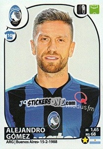 Sticker Alejandro Gómez - Calciatori 2017-2018 - Panini