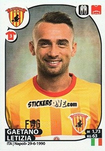 Figurina Gaetano Letizia - Calciatori 2017-2018 - Panini