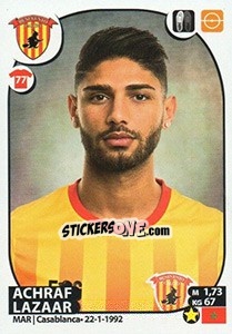 Sticker Achraf Lazaar - Calciatori 2017-2018 n. 43 - Panini