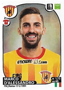 Sticker Marco D'Alessandro - Calciatori 2017-2018 - Panini