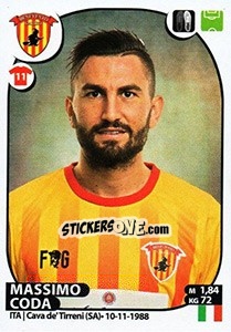 Sticker Massimo Coda - Calciatori 2017-2018 n. 55 - Panini