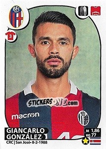 Sticker Giancarlo González - Calciatori 2017-2018 - Panini