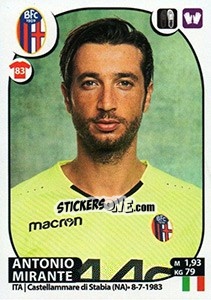 Sticker Antonio Mirante - Calciatori 2017-2018 n. 66 - Panini