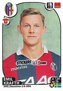Sticker Emil Krafth - Calciatori 2017-2018 - Panini