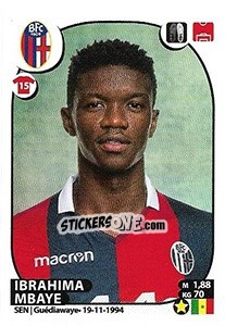 Cromo Ibrahima Mbaye - Calciatori 2017-2018 - Panini