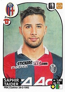 Figurina Saphir Taider - Calciatori 2017-2018 - Panini