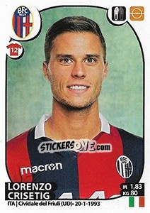 Sticker Lorenzo Crisetig - Calciatori 2017-2018 n. 78 - Panini