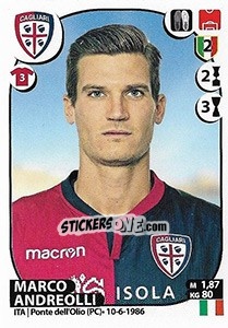 Sticker Marco Andreolli - Calciatori 2017-2018 n. 91 - Panini