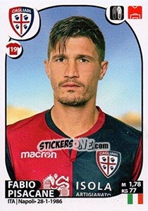 Cromo Fabio Pisacane - Calciatori 2017-2018 - Panini