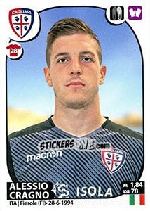 Sticker Alessio Cragno - Calciatori 2017-2018 - Panini