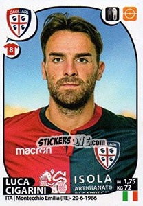 Sticker Luca Cigarini - Calciatori 2017-2018 n. 103 - Panini