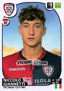 Sticker Niccolò Giannetti - Calciatori 2017-2018 n. 109 - Panini