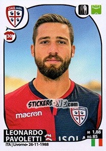Sticker Leonardo Pavoletti - Calciatori 2017-2018 - Panini