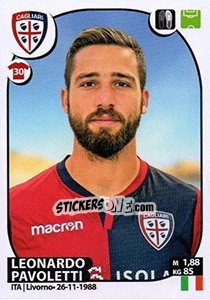 Sticker Leonardo Pavoletti - Calciatori 2017-2018 n. 112 - Panini