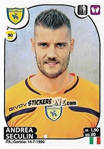 Sticker Andrea Seculin - Calciatori 2017-2018 n. 123 - Panini