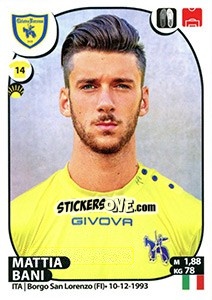 Sticker Mattia Bani - Calciatori 2017-2018 - Panini