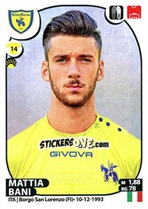 Cromo Mattia Bani - Calciatori 2017-2018 - Panini