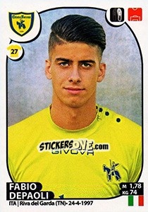 Sticker Fabio Depaoli - Calciatori 2017-2018 n. 128 - Panini