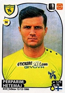 Sticker Përparim Hetemaj - Calciatori 2017-2018 n. 130 - Panini