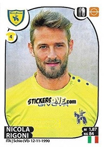 Sticker Nicola Rigoni - Calciatori 2017-2018 - Panini