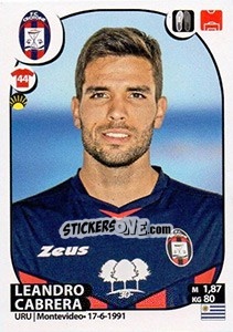 Sticker Leandro Cabrera - Calciatori 2017-2018 n. 148 - Panini