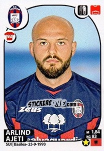 Sticker Arlind Ajeti - Calciatori 2017-2018 n. 149 - Panini