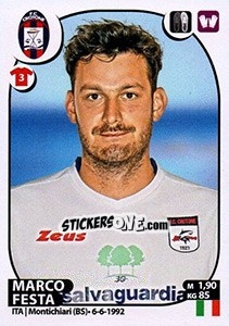 Sticker Marco Festa - Calciatori 2017-2018 - Panini