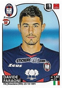 Sticker Davide Faraoni - Calciatori 2017-2018 - Panini