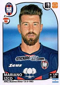 Sticker Mariano Izco - Calciatori 2017-2018 n. 158 - Panini