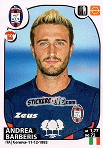 Sticker Andrea Barberis - Calciatori 2017-2018 n. 160 - Panini