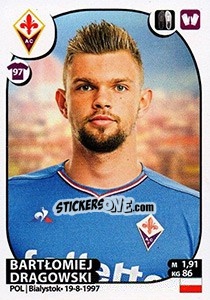 Sticker Bartłomiej Drągowski - Calciatori 2017-2018 - Panini